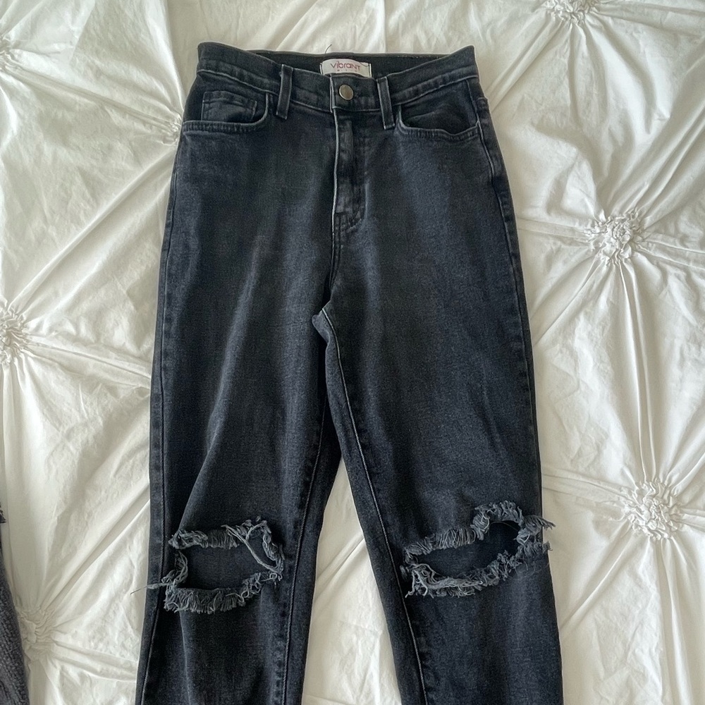 Grey Bandit black ripped jeans